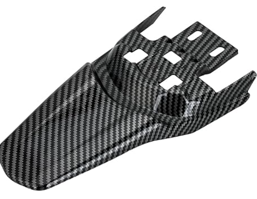 Carbon Fiber Pattern Rear Fender Compatible with Surron/Light Bee/Sur-Ron S/X / X160 / X260 Ebike Motorcycle, ABS Plastic Shock Protector, Splash Guard, Mudguard for Electric Dirt Bike
