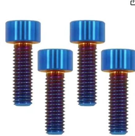 Emoto / Ebike 4PCS Titanium Bolts M5x15mm, M5 Hex Socket Screws Lightweight Design | Ideal for Humid/Salty Environments Fasteners for Ebike
