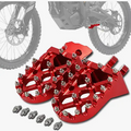 Foot Pegs CNC for Talaria, Electric Dirt Bike Wider Footpegs for Talaria Sting R MX4 MX3 MX5/MX5 PRO Talaria XXX X3/X3 PRO Komodo Non-Slip Anodized Finish Easy Installation Red