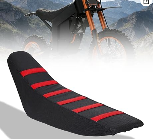 Gut Seat Cover for Yozma in 10/Tuttio Soleil01 Electric Dirt Bike, Anti-Slip and Waterproof, Thickened Seat Cover for Yozma/Tutti Electric Motorcycle, Ebike Upgraded Replacement Part, Red